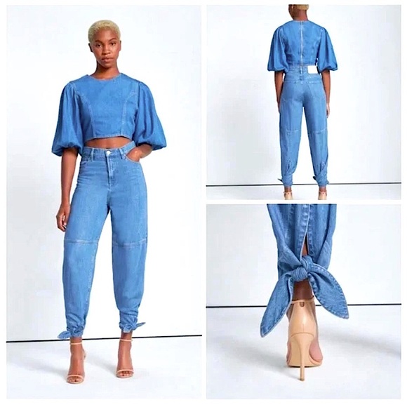 7 for all mankind barrel leg with ties - Picture 1 of 12